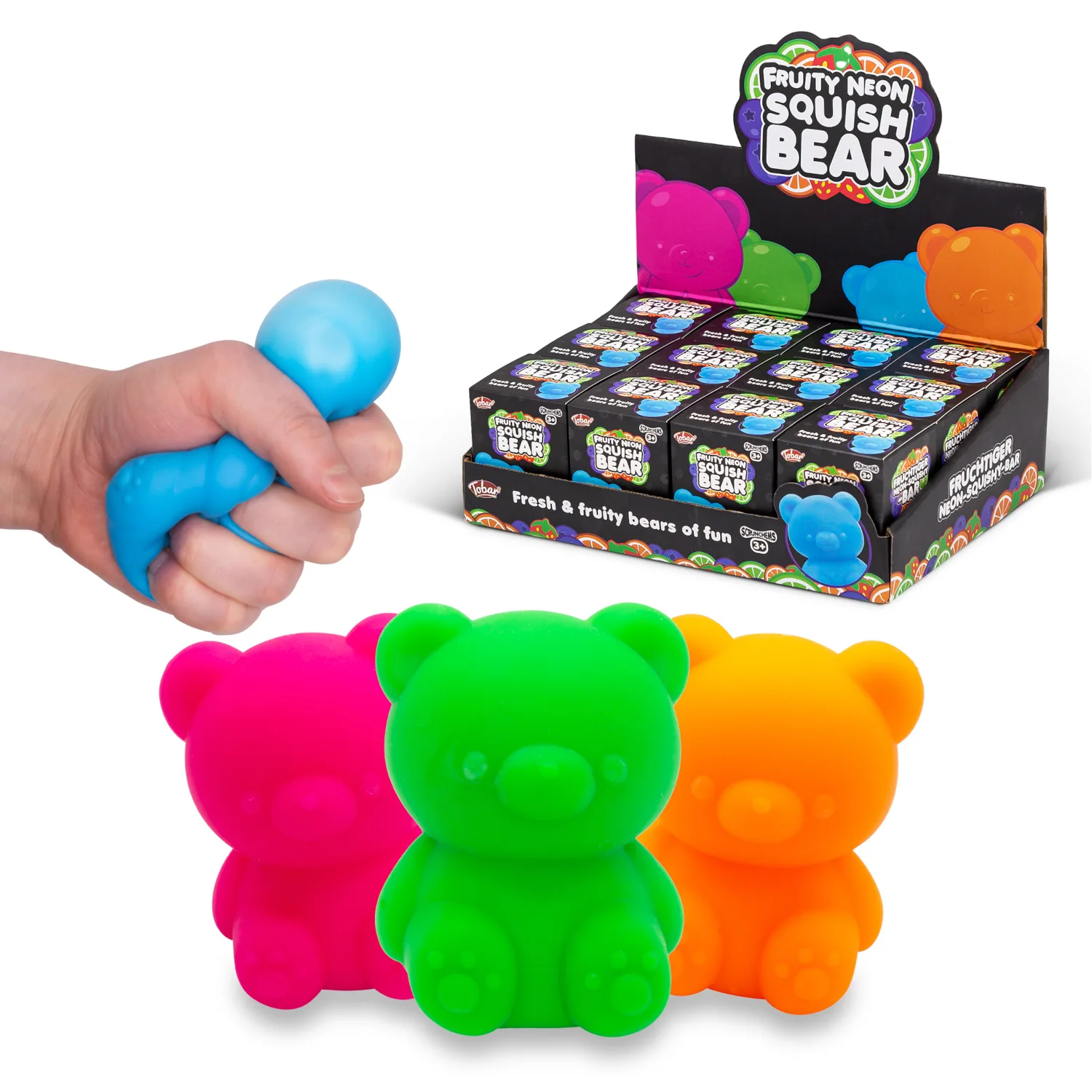 Scrunchems Fruity Neon Squish Bear by Tobar