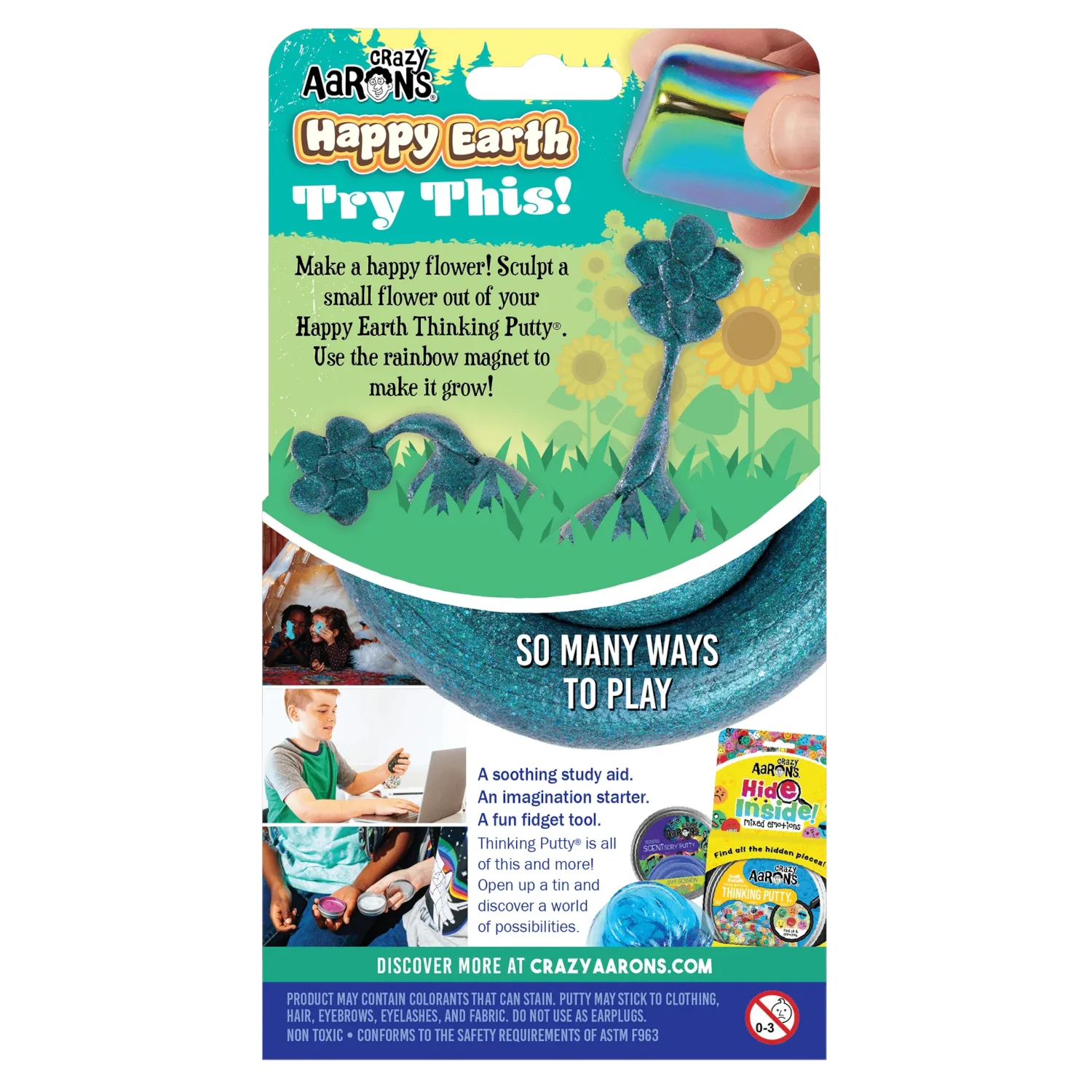 Magnetic Storms Happy Earth Thinking Putty by Crazy Aarons