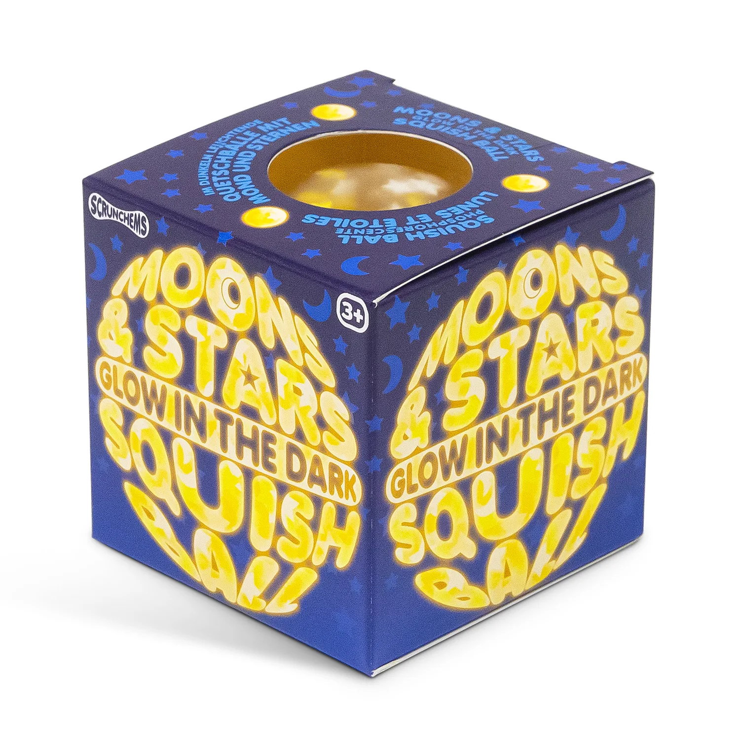 Scrunchems Moons and Stars Glow in the Dark Squish Ball by Tobar